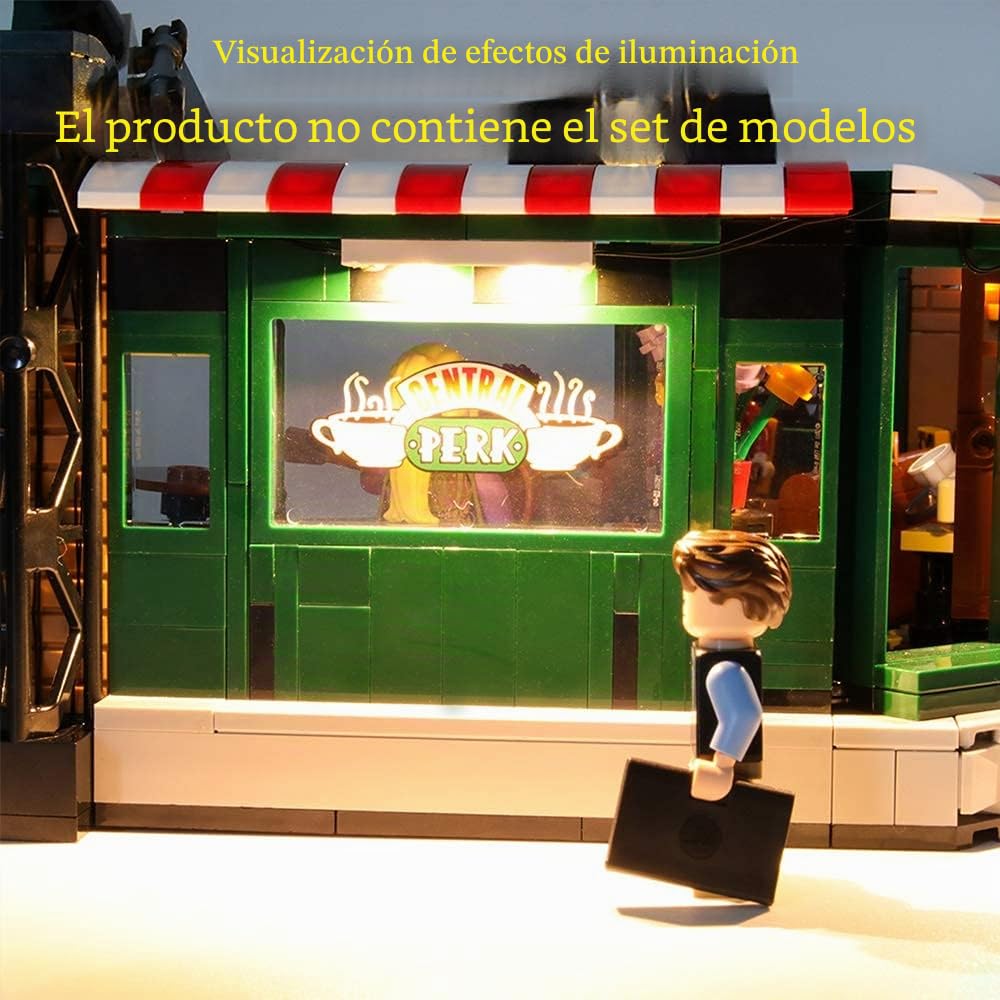 GEAMENT Kit de Luces LED por Friends Central Perk - Compatible con Lego Ideas 21319 (Juego Modelo no Incluido)