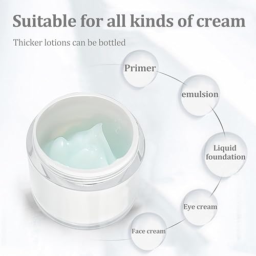 Miniatura 2 de Frasco de bomba sin aire, contenedor de crema de viaje, botella de loción protable, dispensador de bomba de empuje hacia abajo, botellas de bomba