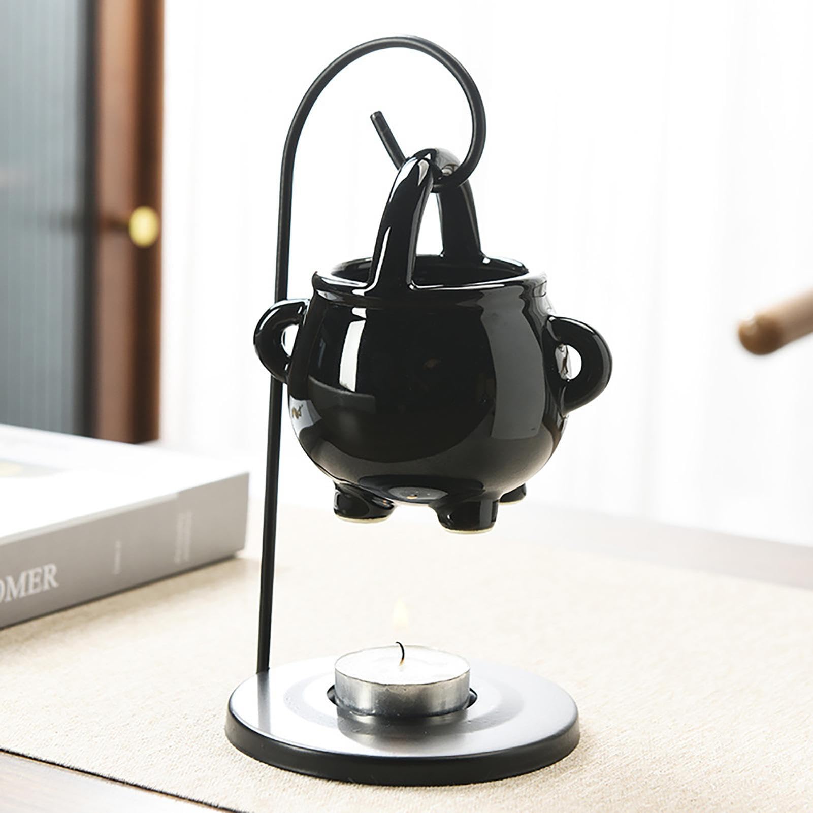Jingan 01 Hanging Cauldron Wax Melt Burners | Oils And Fragrance Scented Melter | Oil Burner Tea Light Holder | Aromatherapy Ornaments For Home Decor/Spooky Decor/Living Room/Witch Craft