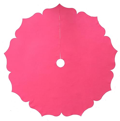 Falda clásica no tejida para árbol de Navidad de 56 pulgadas, decoración de interiores de vacaciones (blanco, grande)