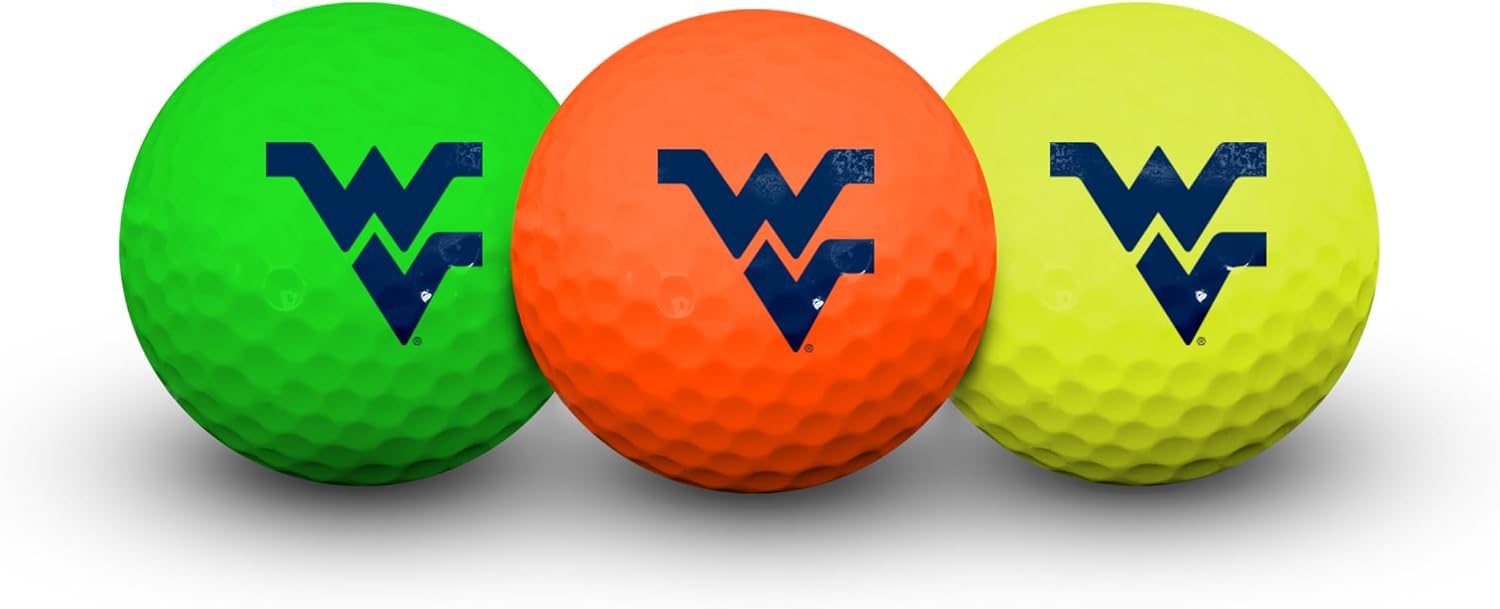 Team Effort Multi-Color Golf Ball Pack of 3 NCAA West Virginia Mountaineers