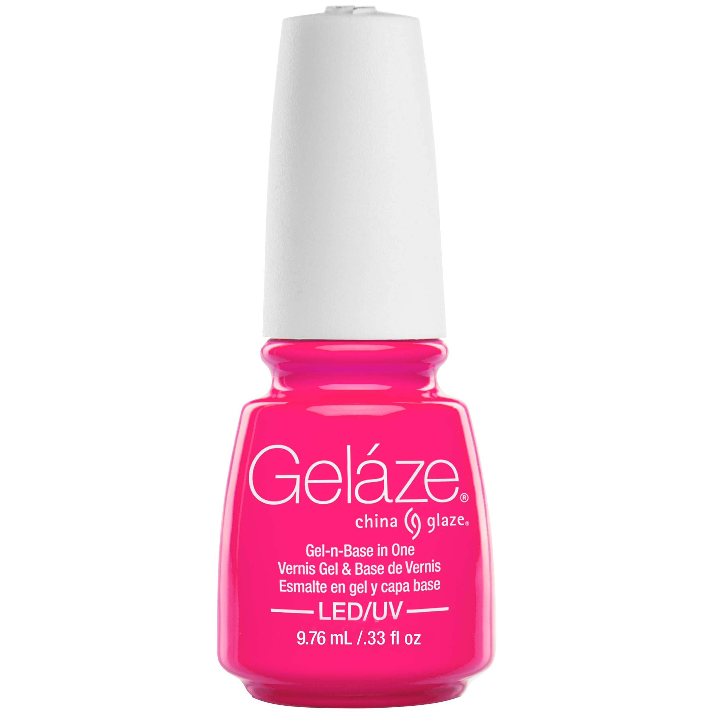 China Glaze Gelaze Pink Voltage – 2-in-1 Base Coat Gel Nail Polish, LED/UV Cured Gel Polish, 0.33 fl oz