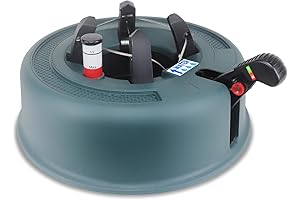 No-Assembly Christmas Tree Stand with Water Reservoir and Fast Clamp