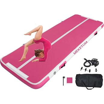 Air Gym Track Mat 2 m 3 m 4 m 5 m 10/20 cm Thick Gymnastics Mats Inflatable Non-Slip Sports Mat for Home Training Tumbling Yoga Outdoor Use Fitness