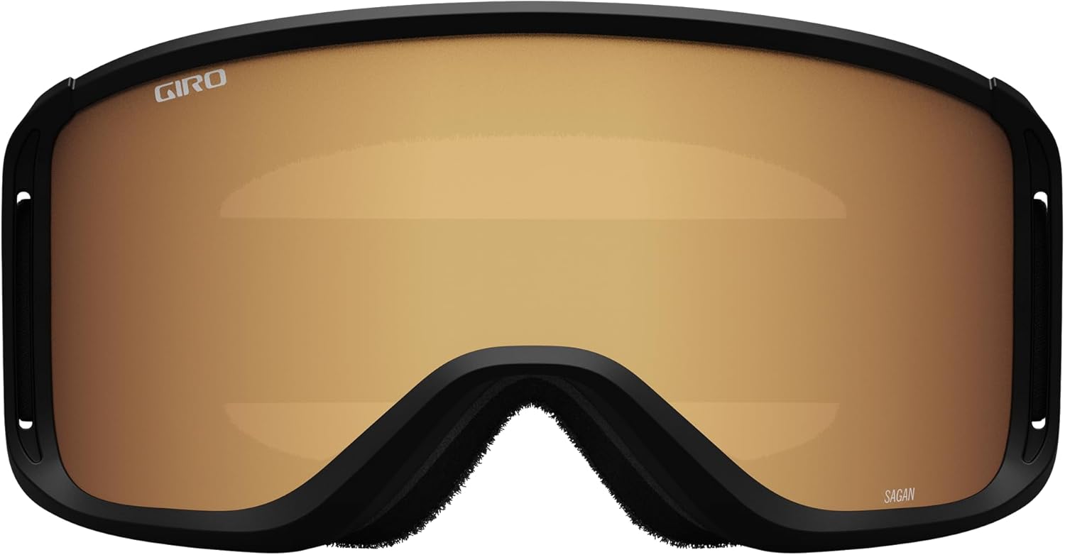 Giro Sagen Ski Goggles - Snowboard Goggles for Men, Women and Youth - Black Monogram Strap with Amber Gold/Yellow Lenses
