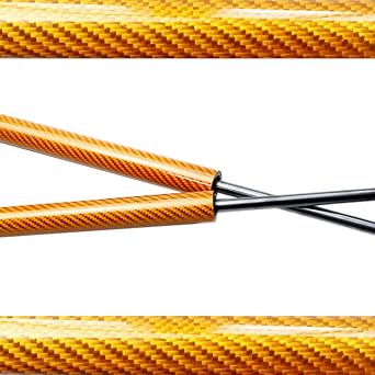 Lift Supports for Toyota Highlander Kluger XU40 2007-2013 Front Bonnet Hood Modify Carbon Fiber Gas Charged Shock Dampers Spring Struts Bar (2 PCS) (Orange Carbon Fiber)