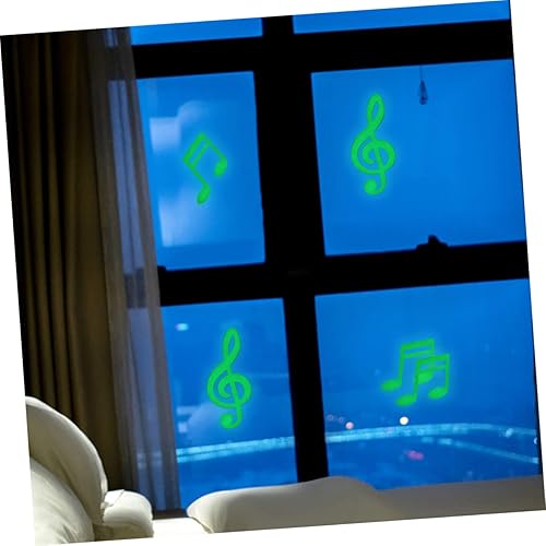 Miniatura 9 de NUOBESTY Paquete de 10 calcomanías de pared con notas musicales para decoración de habitación de niños, extraíble, fácil de despegar, decoración de