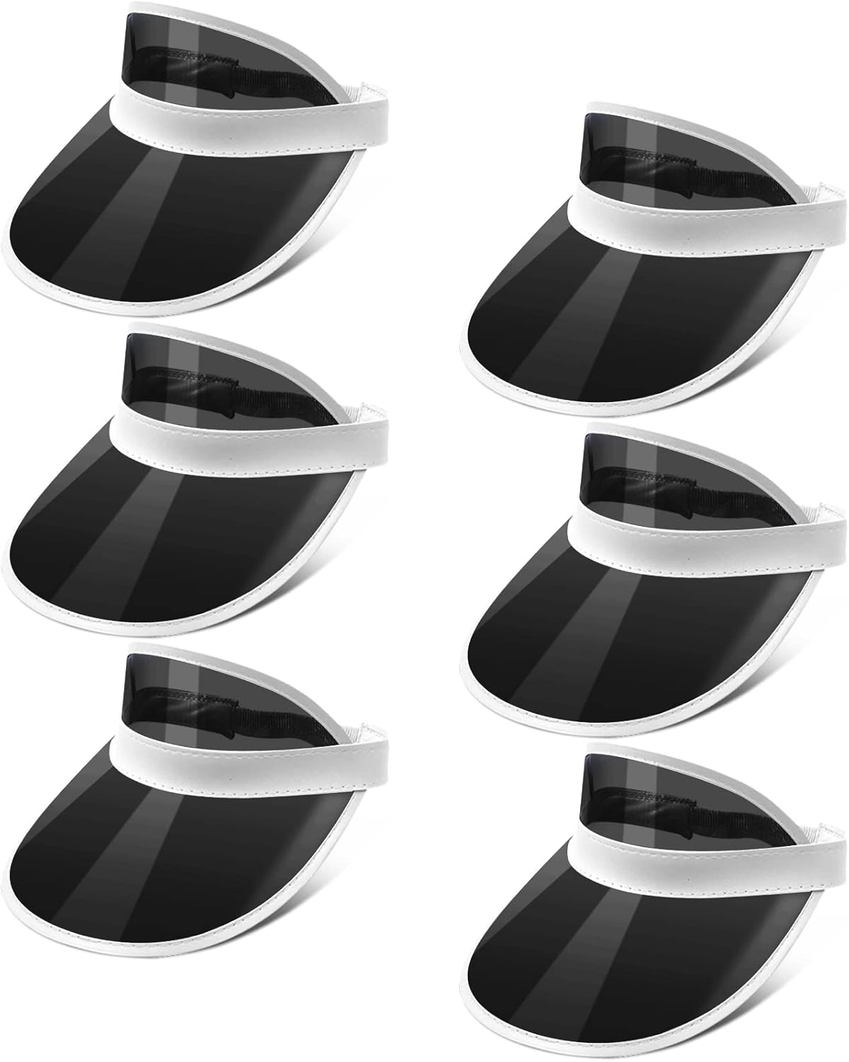 Regilt Candy Color Sun Visors for Women, Adjustable Unisex-Adult Sun Protection Plastic Clear Sports Visor