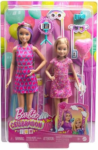 Miniatura 6 de Barbie Celebration Fun Birthday Skipper y Stacie Doll 2 unidades