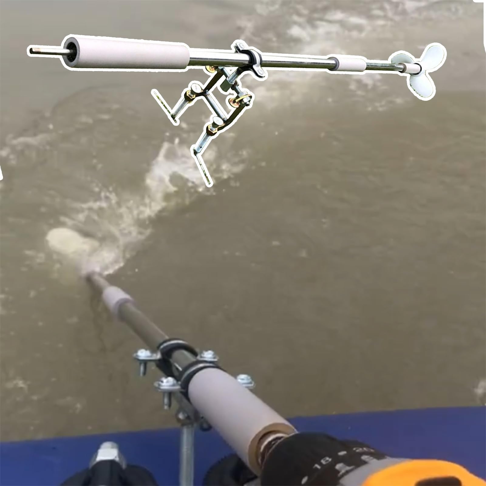 Moteur orientable à 3 pales efficace pour planche à pagaie et bateau