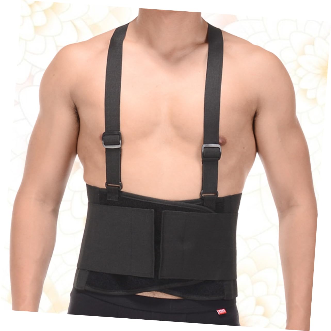 FOMIYES Lumbar Brace Strap Adjustable Waist Support Protective Back Strap Gym Belt for Men Underbust Corset Waist Belt for Men Corset Bralette Back Support Belt Waist Support Belt Black