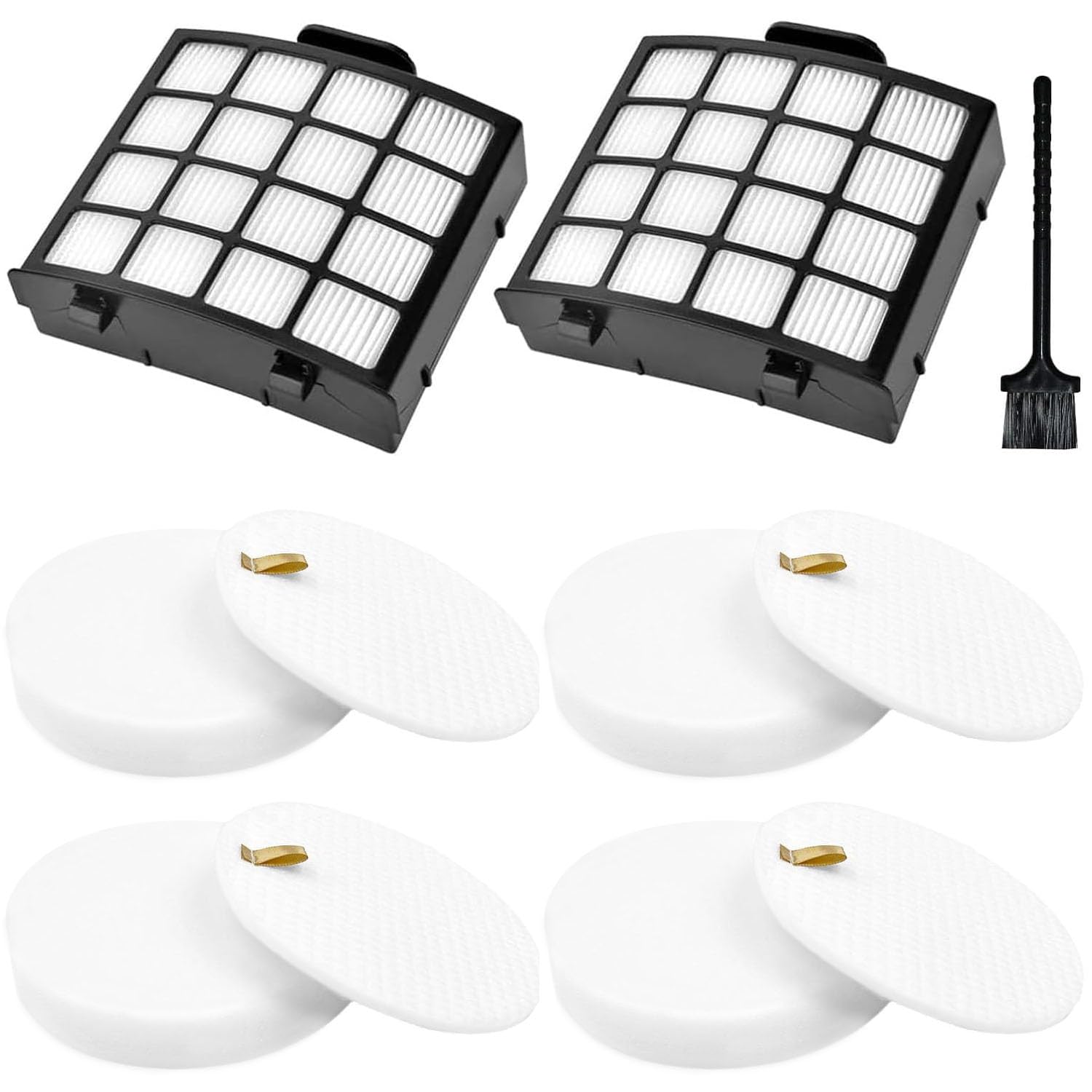 AZ2000 Filter Replacement Parts for Shark Vertex DuoClean PowerFin Upright Vacuum AZ2000 AZ2000W AZ2002 AZ201KT5 AZ201UPG5 AZ21KT501 AZ21KT502 AZ21KT503, 2 HEPA+4 Foam Felt Filters