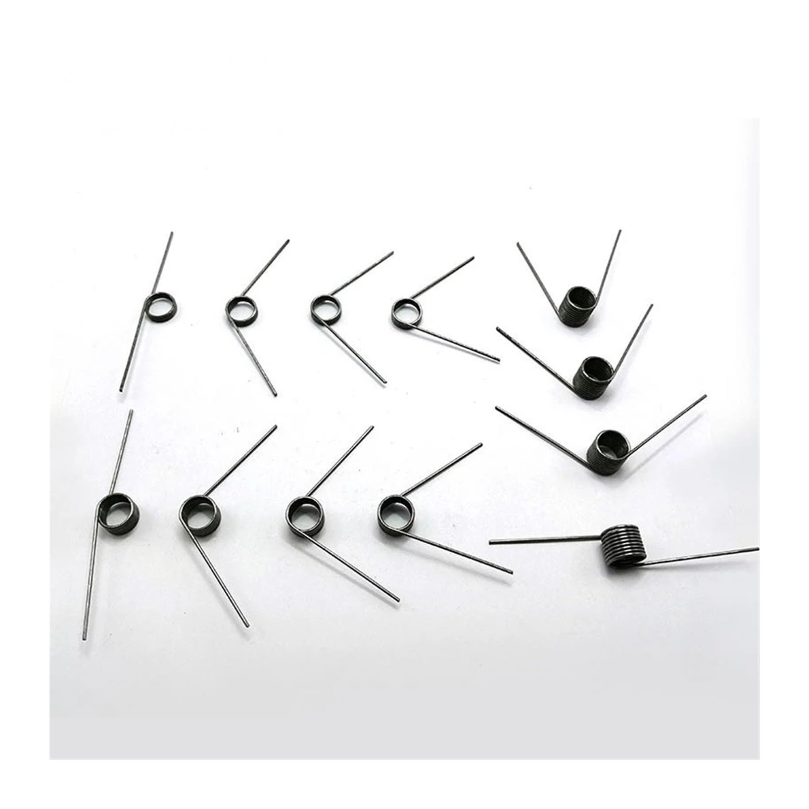 Ressorts de torsion Lot de 5 ressorts de torsion hélicoïdaux 65Mn, diamètre du fil: 0,7mm, anneau de torsion hélicoïdal en V, angle de 60 à 180degrés(4.2mm(6 laps),4.0mm(10pcs),0.7mm(90 degrees))