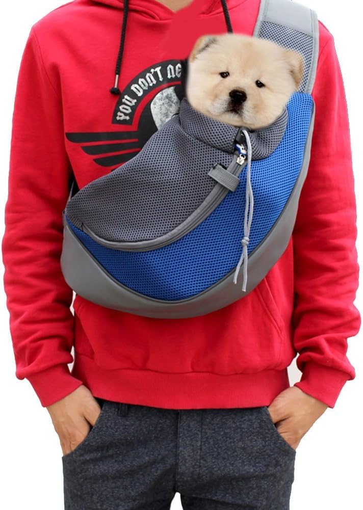 Pet Dog Cat Sling Carrier Soft Mesh Hands Free Sling Bag