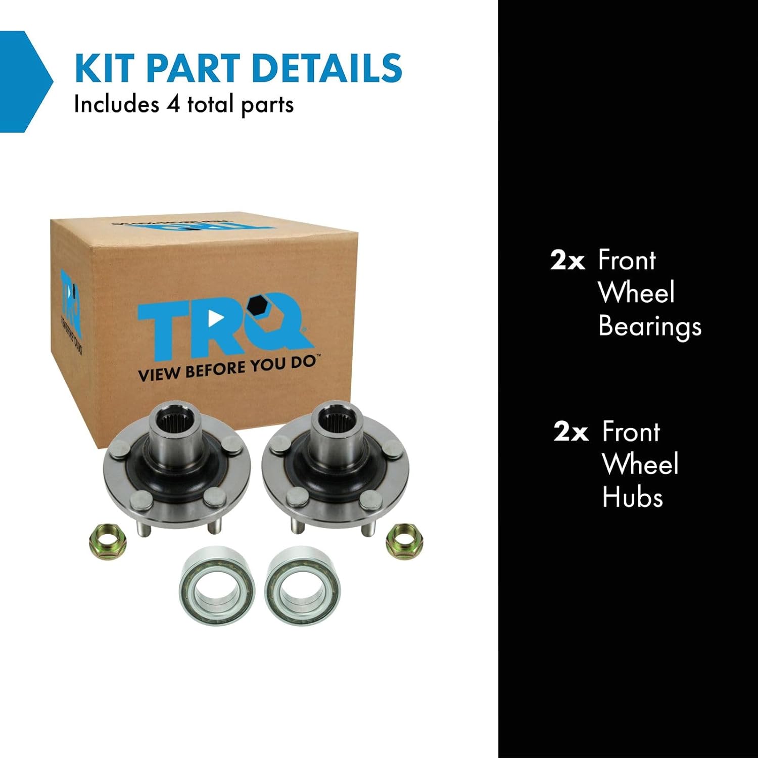 TRQ Wheel Bearing & Hub Kit Compatible with 2003-2006 Subaru Baja 1999-2008 Forester 1993-2007 Impreza 1990-2004 Legacy 2000-2004 Outback