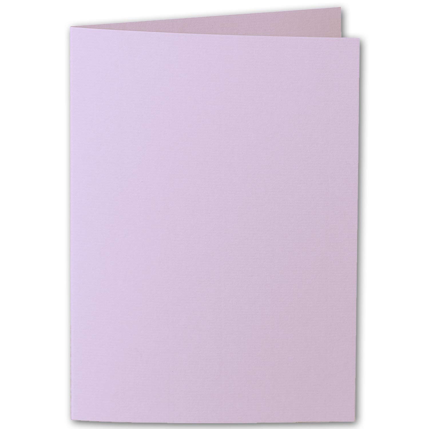 ARTOZ Set di 50 biglietti pieghevoli in formato DIN A5 con buste, colore lilla (viola), 148 x 210 mm, con buste per lettere, 220 g/m²