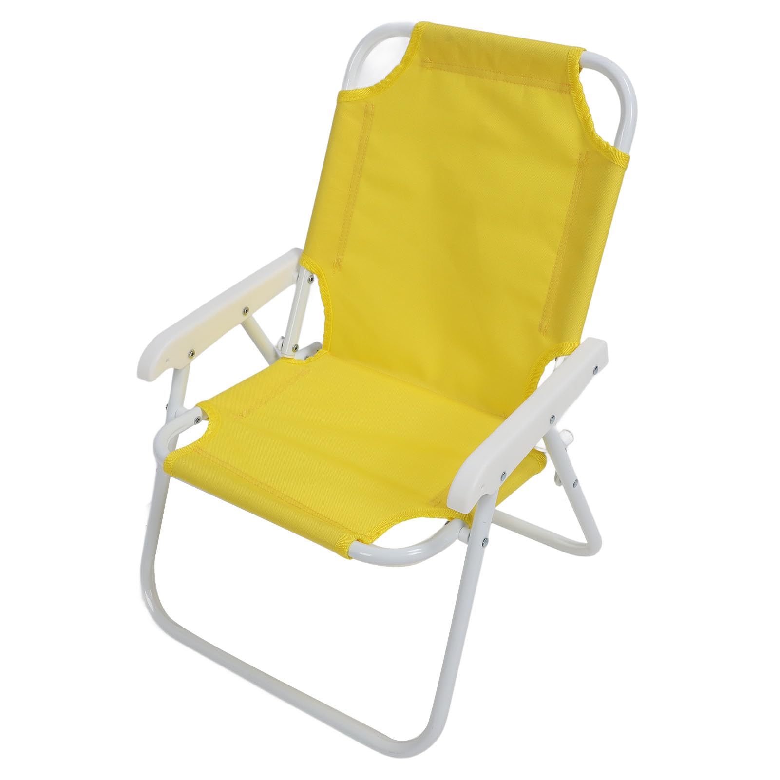 CHICIRIS Silla de Playa Plegable para Niños con Sombrilla, Parasol Ajustable, Silla Portátil Plegable para Exteriores para Acampar y Picnics (Yellow)