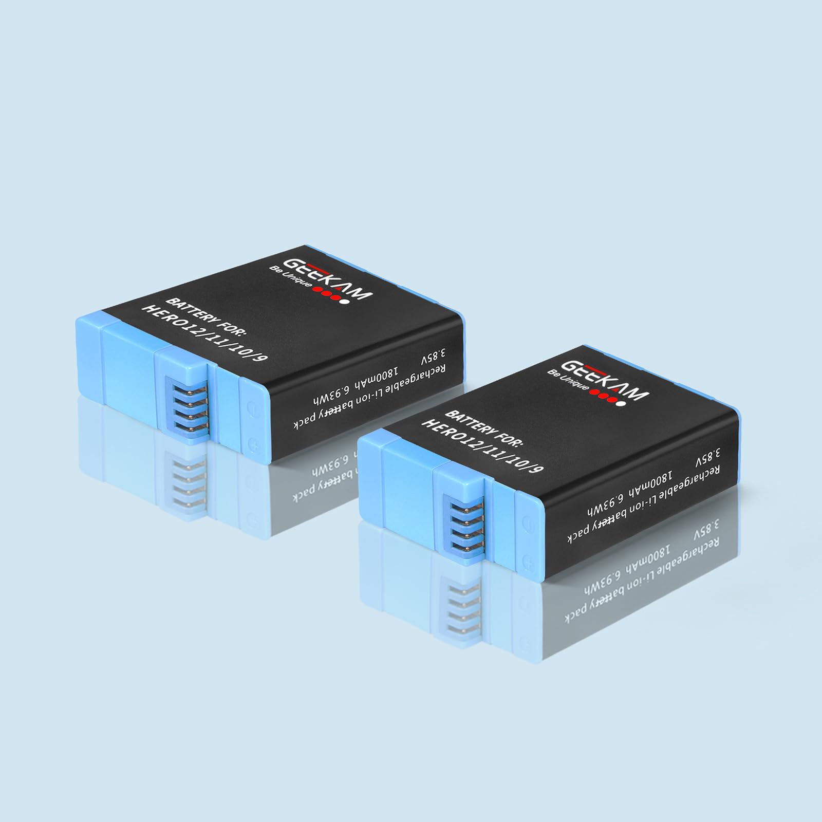 2 baterías recargables compatibles con Hero 9 10 11 12