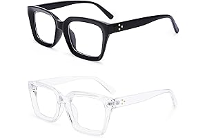 Classic Square Frame Clear Lens Glasses