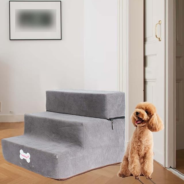 Foto 6 de 8 de JISADER Escalera Suave para Perros Escalera Antideslizante Cubierta de Cremallera Extraíble para Sofá Cama…