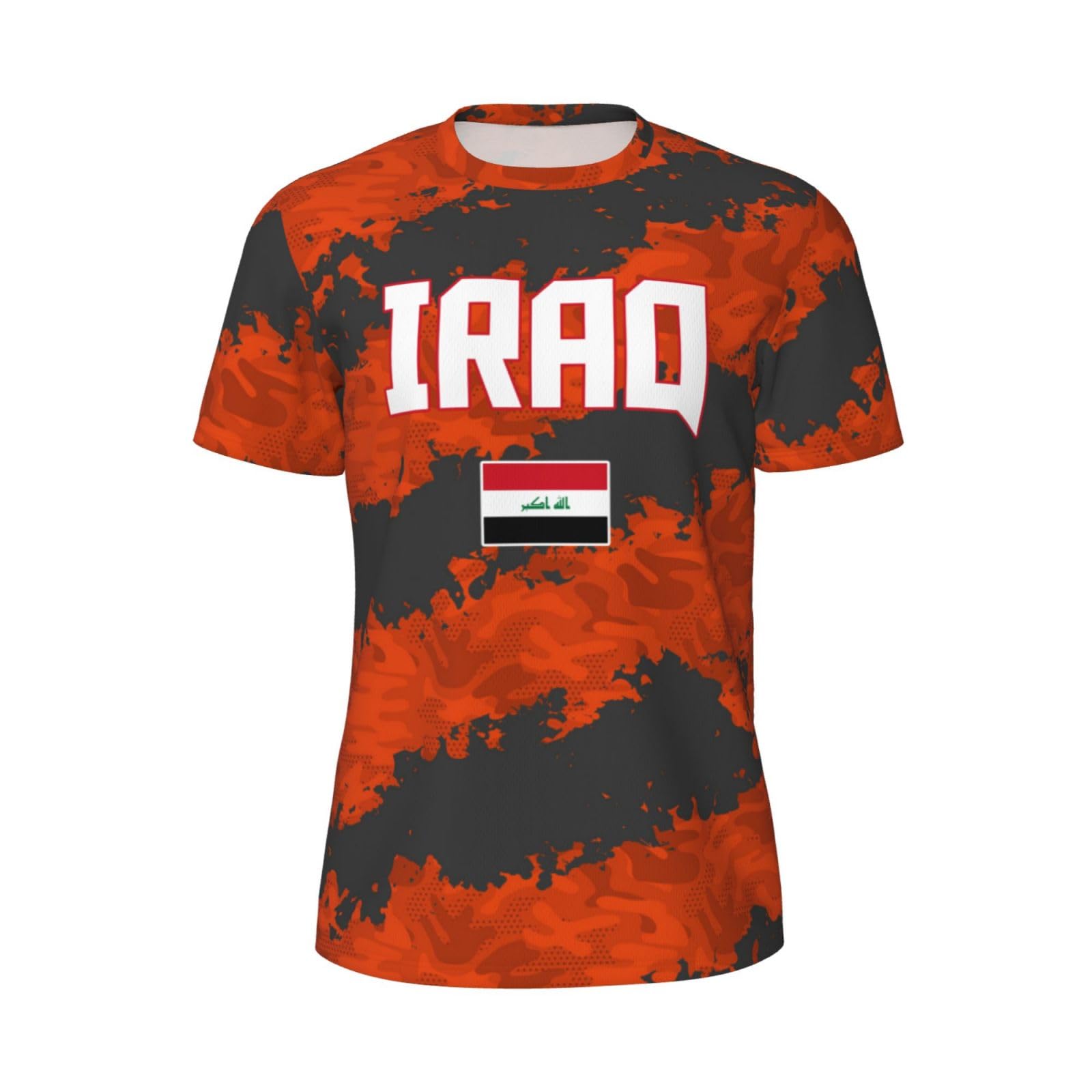 DABOYOZHZH Iraq Flag Cool Iraqans (78) Sports Jersey Mesh T-Shirt 3D Print for Running Cycling Soccer Tennis Fitness Climbing Shirts