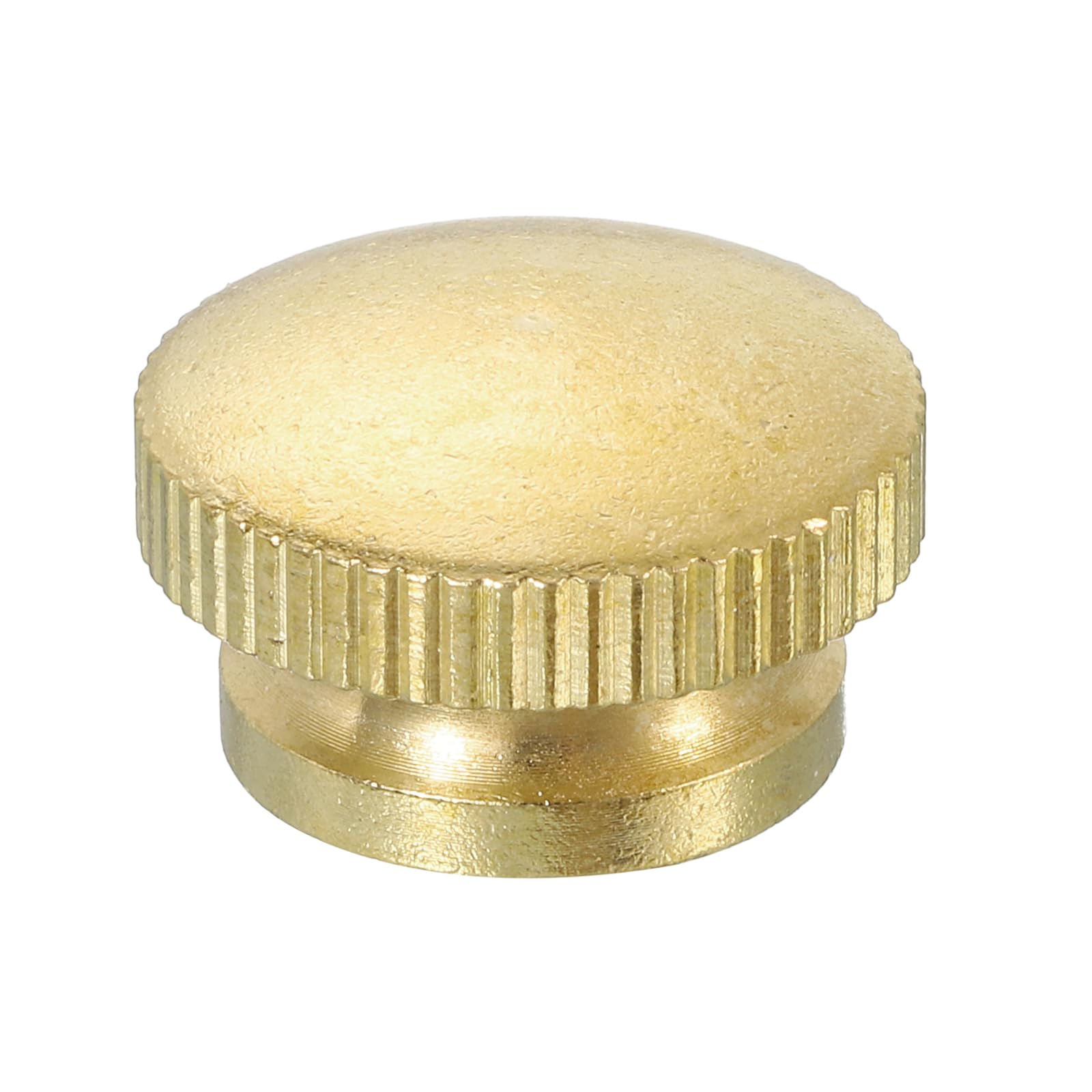 QUARKZMAN Dadi a Farfalla Scanalati, 1pz M8 x D20mm x H12mm Foro Cieco Ottone a Testa Alta con Colletto a Testa Alta Foro Cieco Elementi Fissaggio Pomelli Rotondi per Parti Stampanti 3D