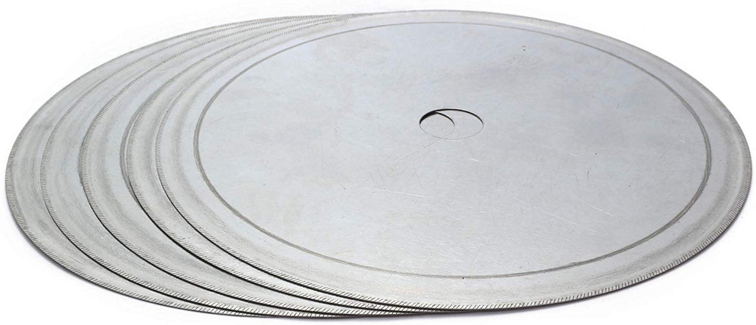 JINGLING 6 inch Diamond Lapidary Blades Stone Cutting Saw Blade Super-Thin Rim 0.4mm Trim Rock Jewelry Tools for Stone Pack of 5Pcs