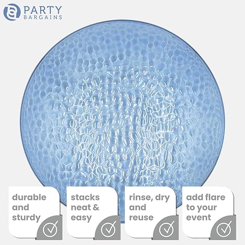 Miniatura 3 de PARTY BARGAINS Placas de carga de 13 pulgadas, paquete de 16, cargadores desechables resistentes para comidas elegantes, ideales para bodas y