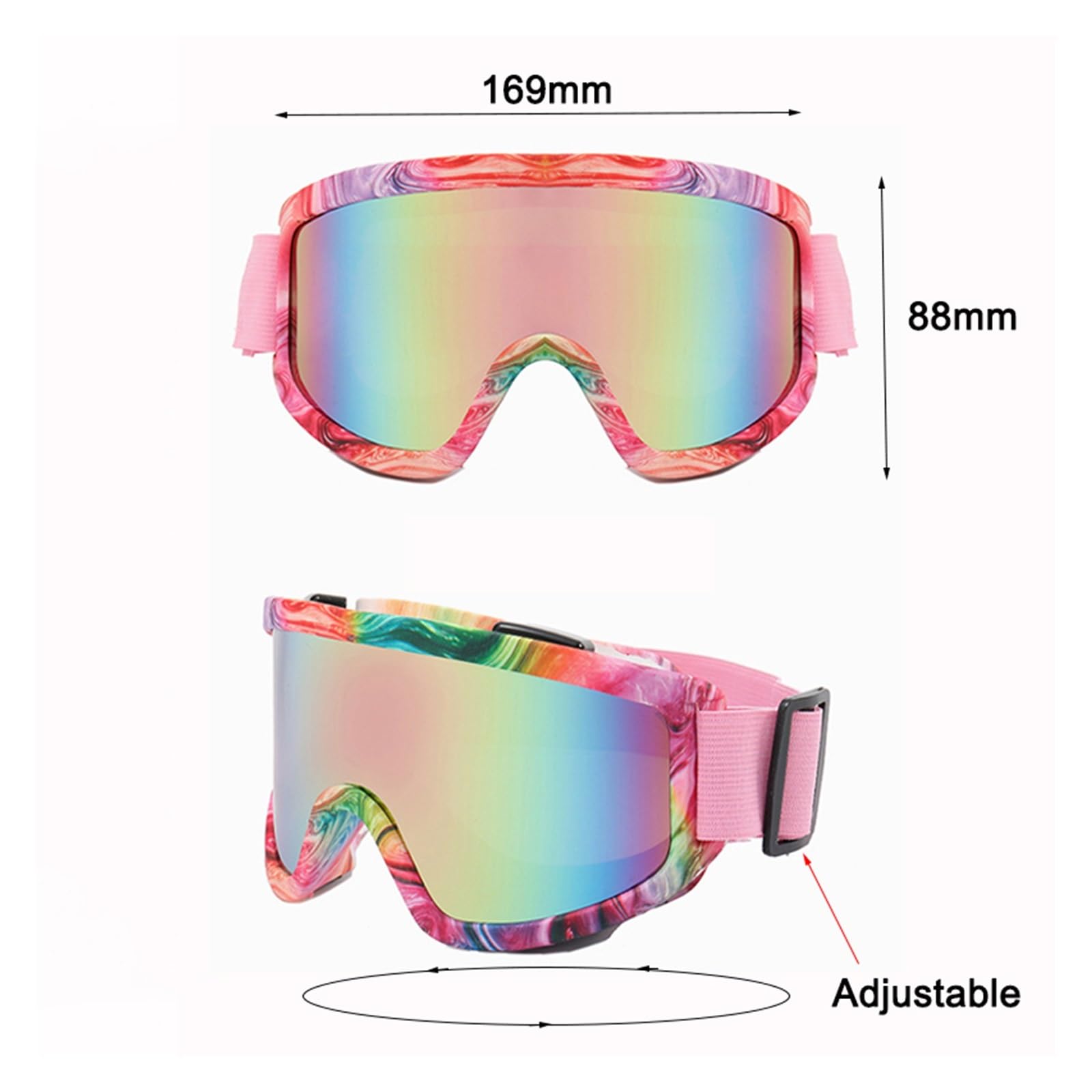 Okulary narciarskie - Gogle przeciwmgielne Gogle motocyklowe Zimowe okulary snowboardowe Okulary narciarskie Outdoor Sport Wiatroszczelna maska narciarska Gogle terenowe Gogle kaskowe Gogle Outd
