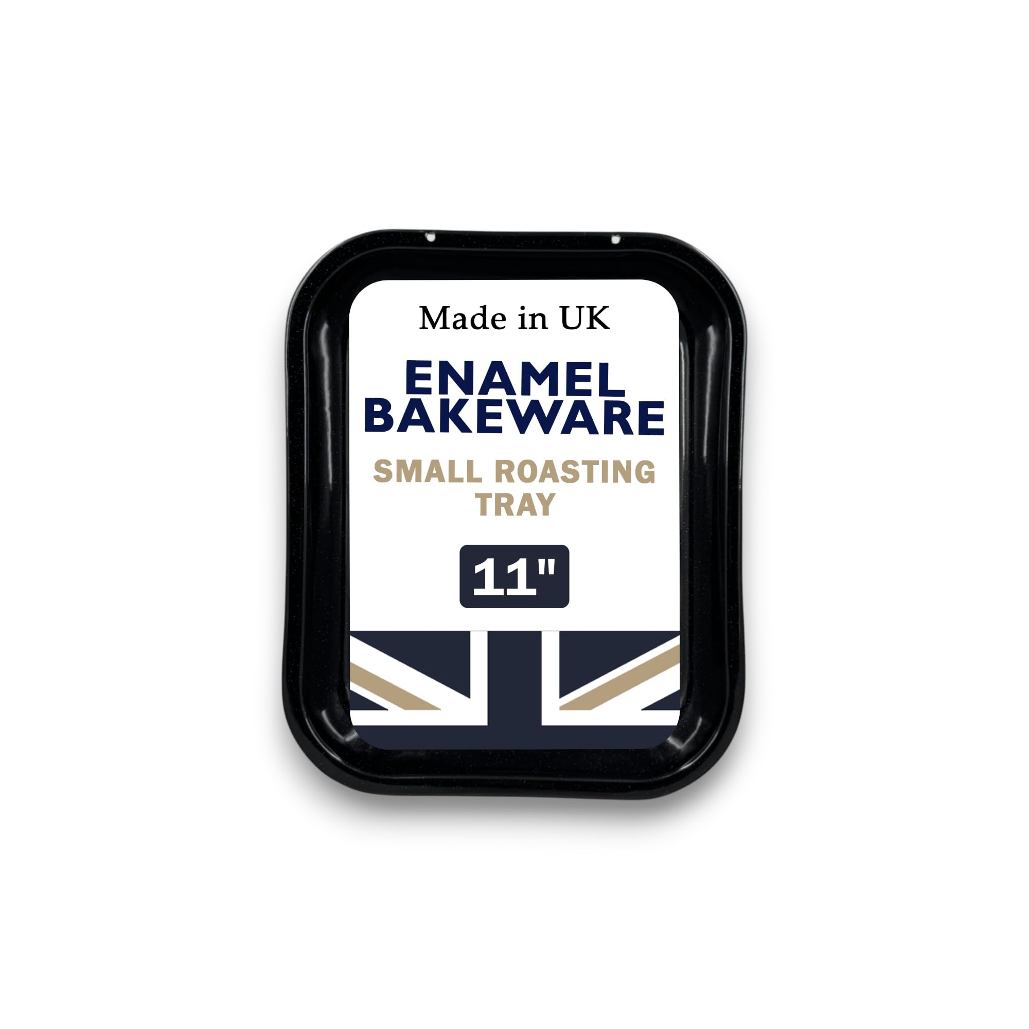 Great British Bakeware 28cm Vitreous Enamel Baking Tray Oven & Roasting Trays, Heavy Duty Vitreous Enamel Bakeware, Roasting Tin, Baking Tin, Made in England, Scratch Resistant