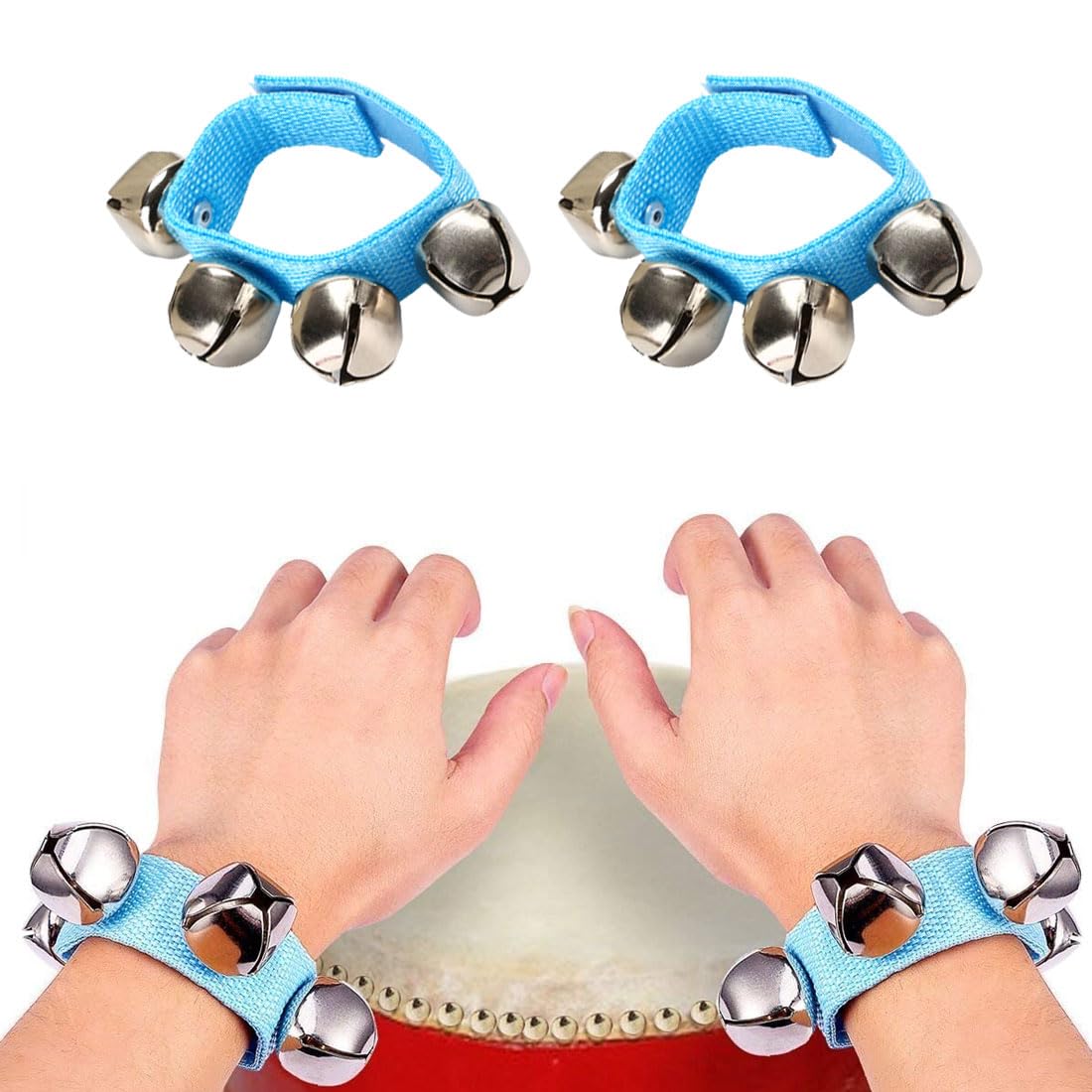 Pack De 10 Pulseras Sonajero Con Campanillas – Juguete Musical De Baile Para Niños Y Niñas