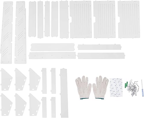 Miniatura 8 de Armario de almacenamiento de zapatos de 3 capas, zapatero blanco con parte superior, organizador de zapatos independiente para entrada, puertas con