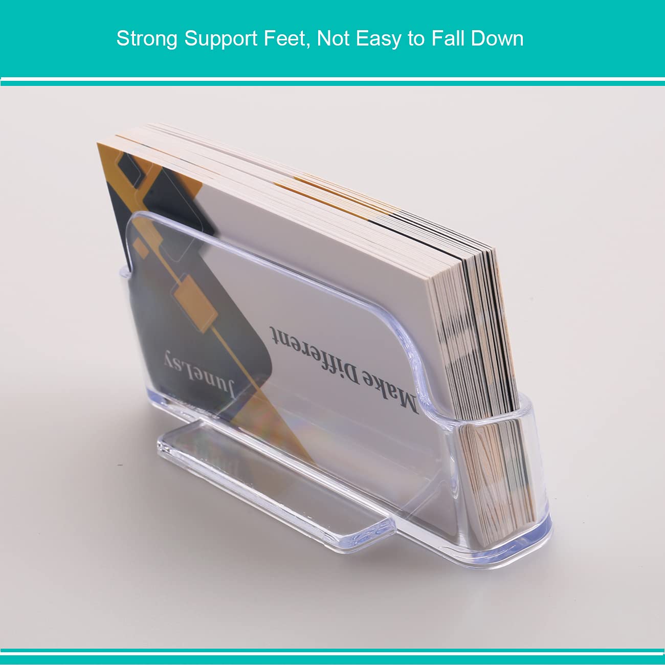 Porta Biglietti Da Visita In Acrilico Trasparente - Per Scrivania Ufficio, Nero - Foto 8