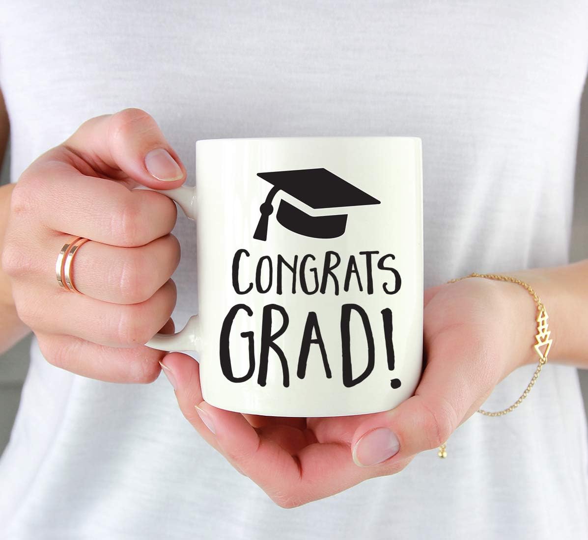 Andaz Press Funny Graduation 11oz. Coffee Mug Gag Gift, Congrats Grad!, 1-Pack, Funny Witty Humorous Graduation Present Ideas for Him Her Classmate Friend