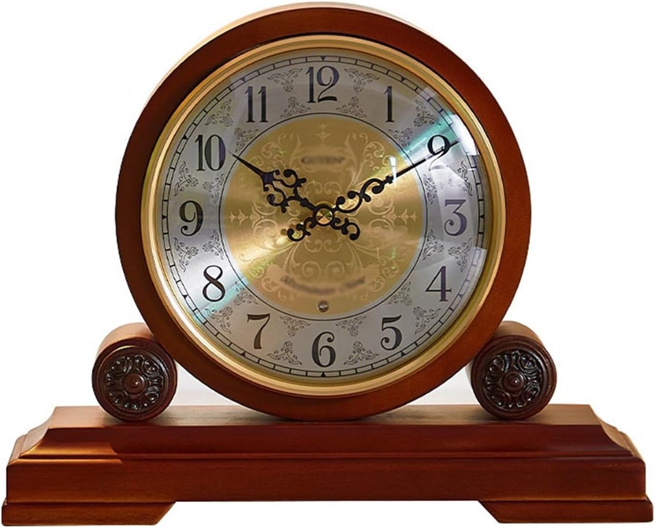 Desk Clock Wood Table Clock Living Room Household Chinese Retro Desk Clock Whole Point Music Chime Desktop Clock for Bedrooms Shelf Living Room Decorative Mantel Clock
