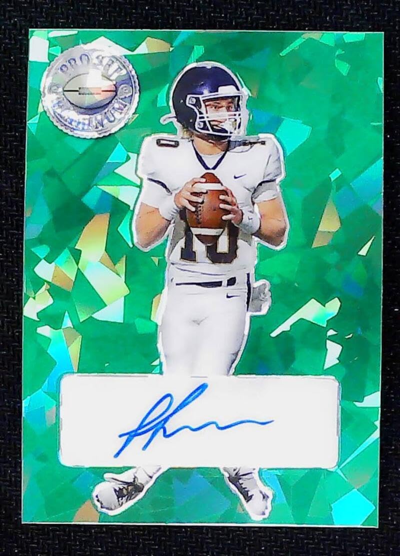 2023 Pro Set Pure Platinum Crystal Autograph Green #PL-JL1 Julian "JuJu" Lewis RC Rookie AUTO 1/2 Football Trading Card