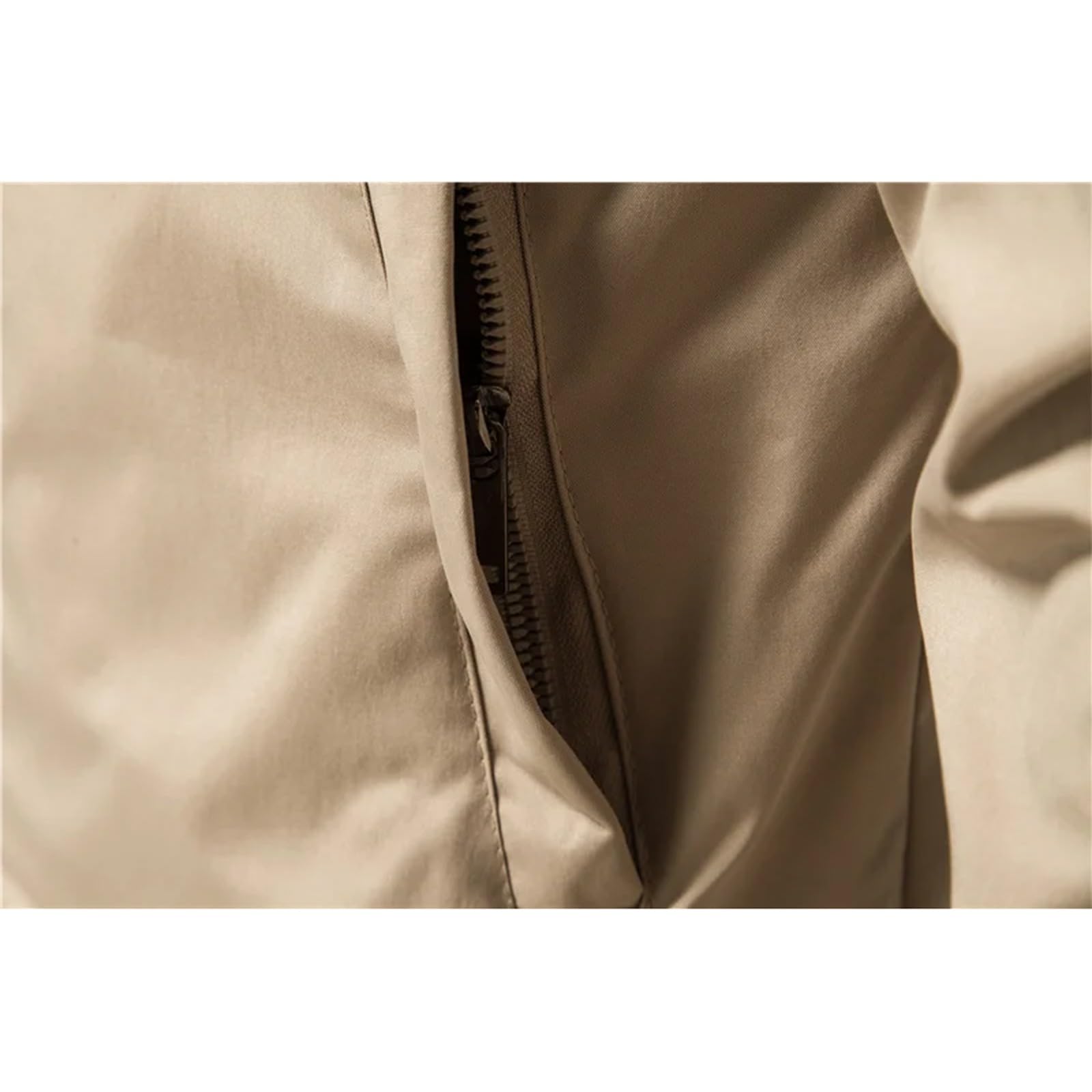 Chaqueta de manga larga con cremallera completa para hombre, para gimnasio, entrenamiento, cuello alto, casual, ligera