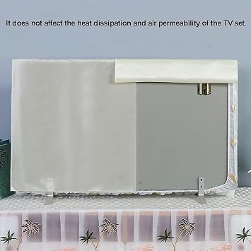 Lace Tv Cover Dust Cover, Indoor TV/Computer Screen Dust Protection Cover, Lace TV Screen Protector Cloth, Antistatic Television Monitors Dust Proof Cover(Color:Color6,Size:55inch)