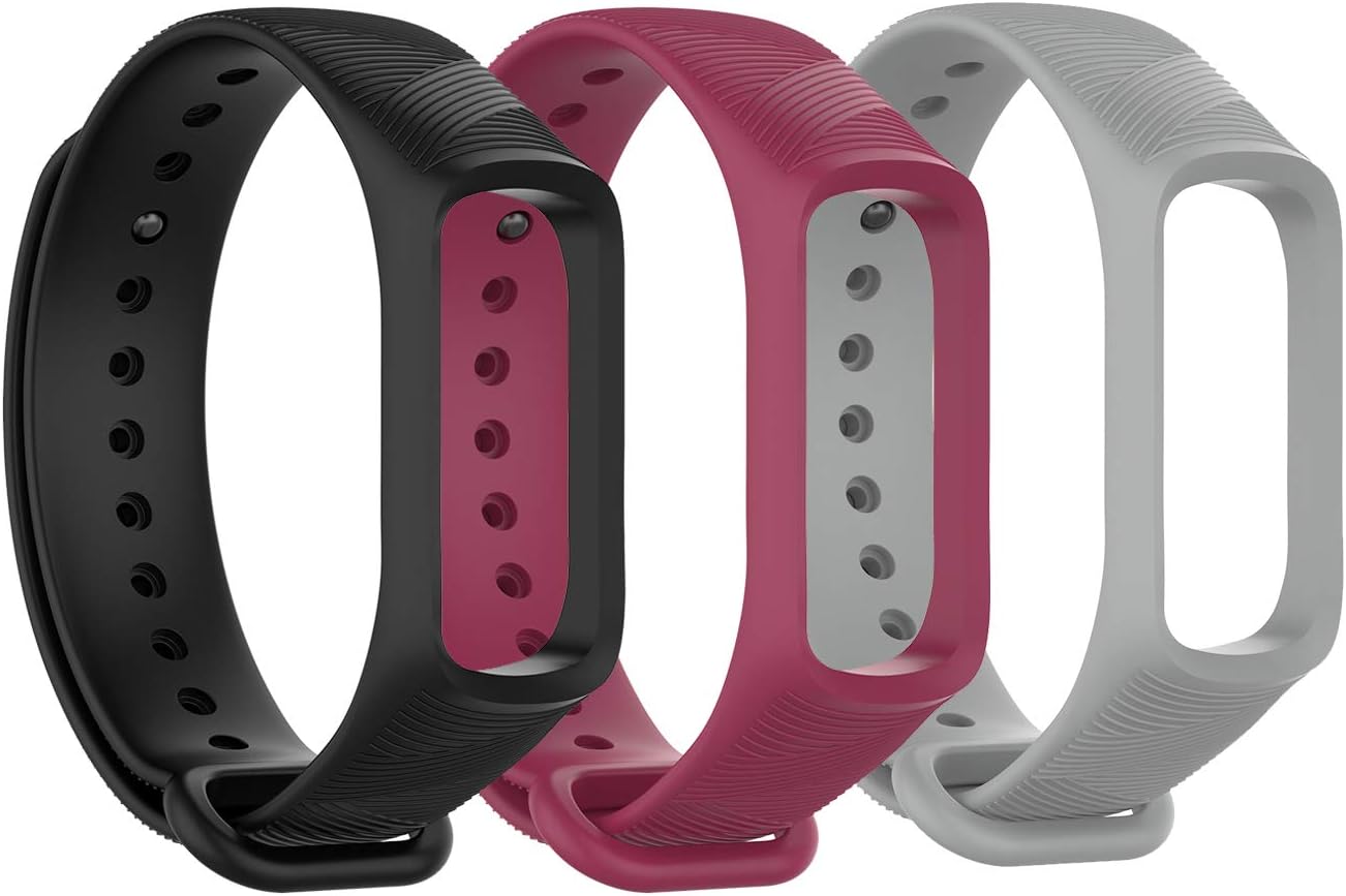 TenCloud (3-Pack Straps Compatible with Samsung Galaxy fit e SM-R375 Strap, Replacement Soft Silicone Sport Wristband Arm Band for Galaxy fit e SM-R375 Fitness Tracker