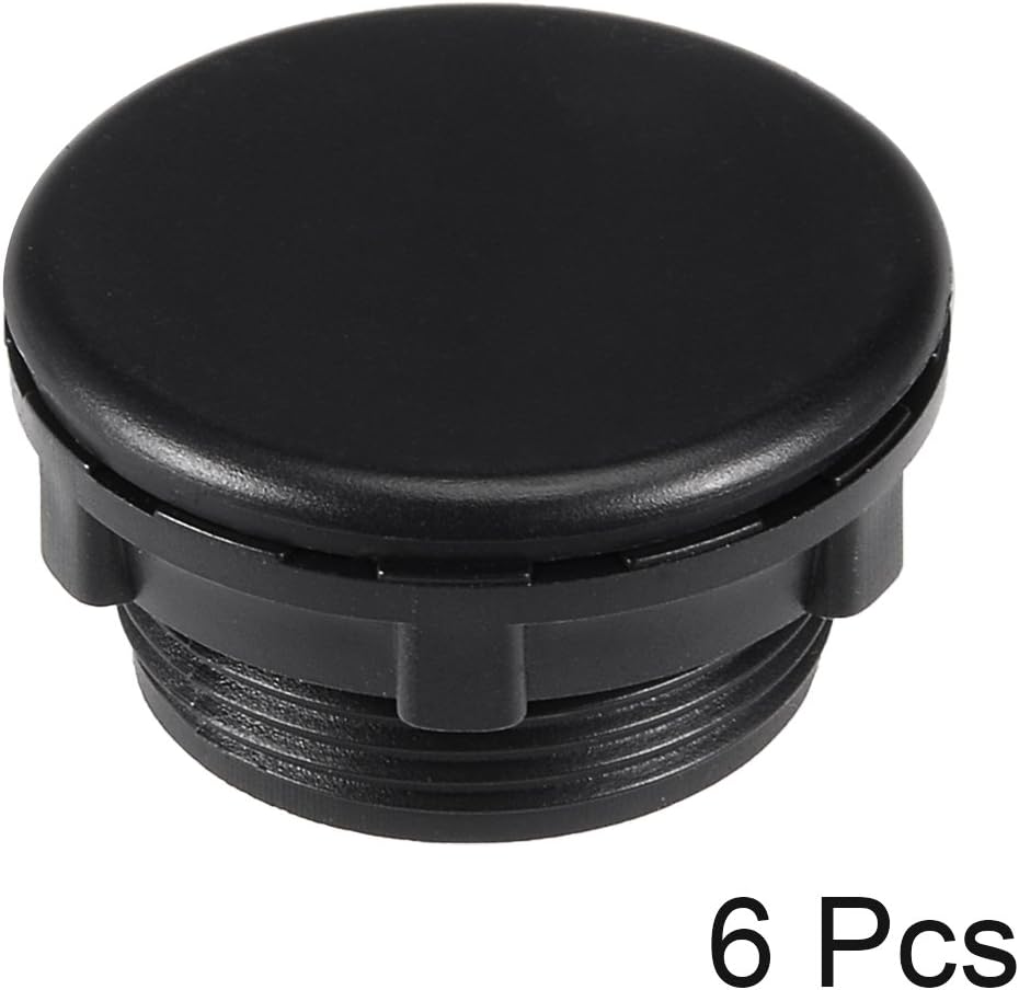 Sourcingmap 6 Pcs 30mm Black Plastic Push Button Switch Hole Panel Plug, black-30mm-6pcs - Image 4