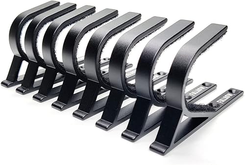 Soporte de pared para armas, estantes horizontales para pistolas para pared, perchas de aluminio duraderas para almacenar rifles, escopetas y arcos,