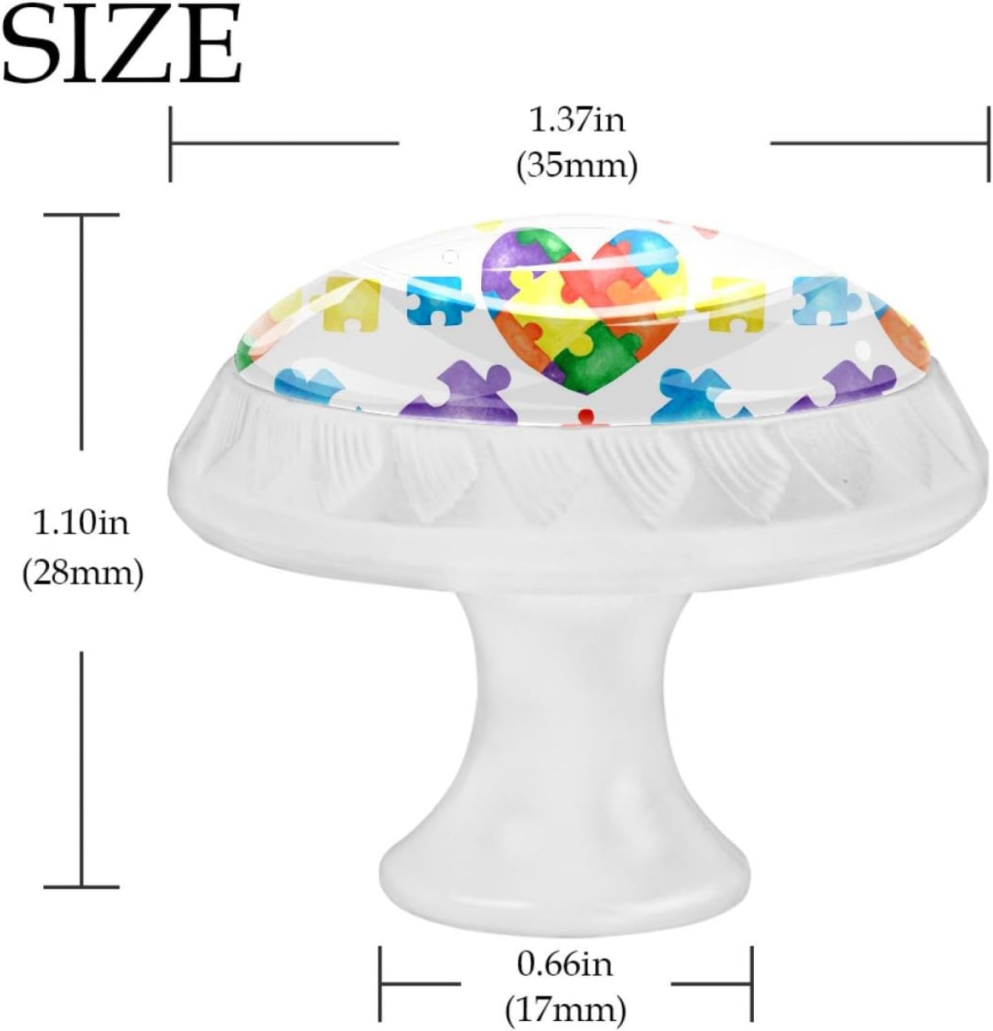 4PCS Kitchen Cabinet Knobs Round Decor Knob Cabinet Closet Dresser Puzzle Drawers Pull Handle