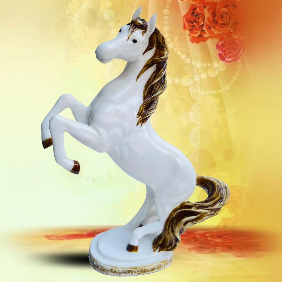 ARADH Running Horse Statue| Blending Charm and Positive Energy |Vaatu&Fengshui Figurine |Home Decor Items |Decorations and Gifting |Running Horse Statue for Money & Wealth.