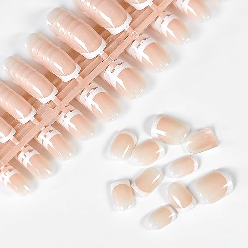 Miniatura 19 de Uñas postizas a presión de longitud media, uñas postizas marrones, cobertura completa, uñas postizas cortas, uñas postizas, uñas postizas diarias