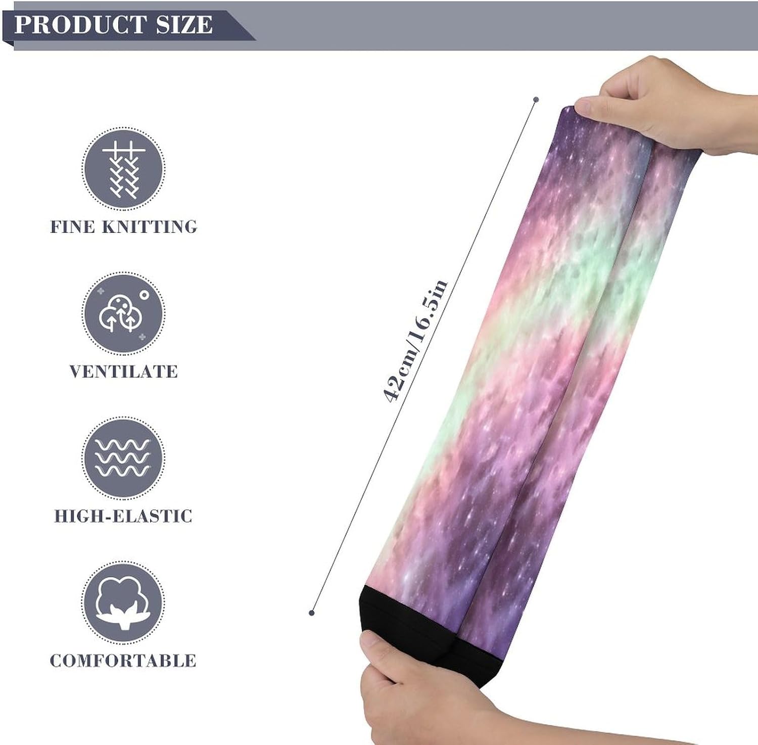 Galaxy Crew Socks Calf Socks Athletic Crew Sock
