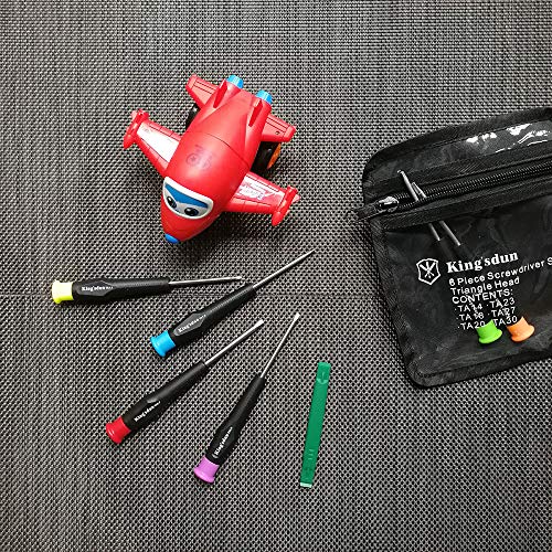 Fixinus Full Triangle Head Screwdriver Set For Electronic Toys, 7-Piece Triangle Security Screws Driver Tool Kit For Thomas Mcdonald's Toy Series Repair Battery Disassemble - Toys Triangle Driver Set #TOP5