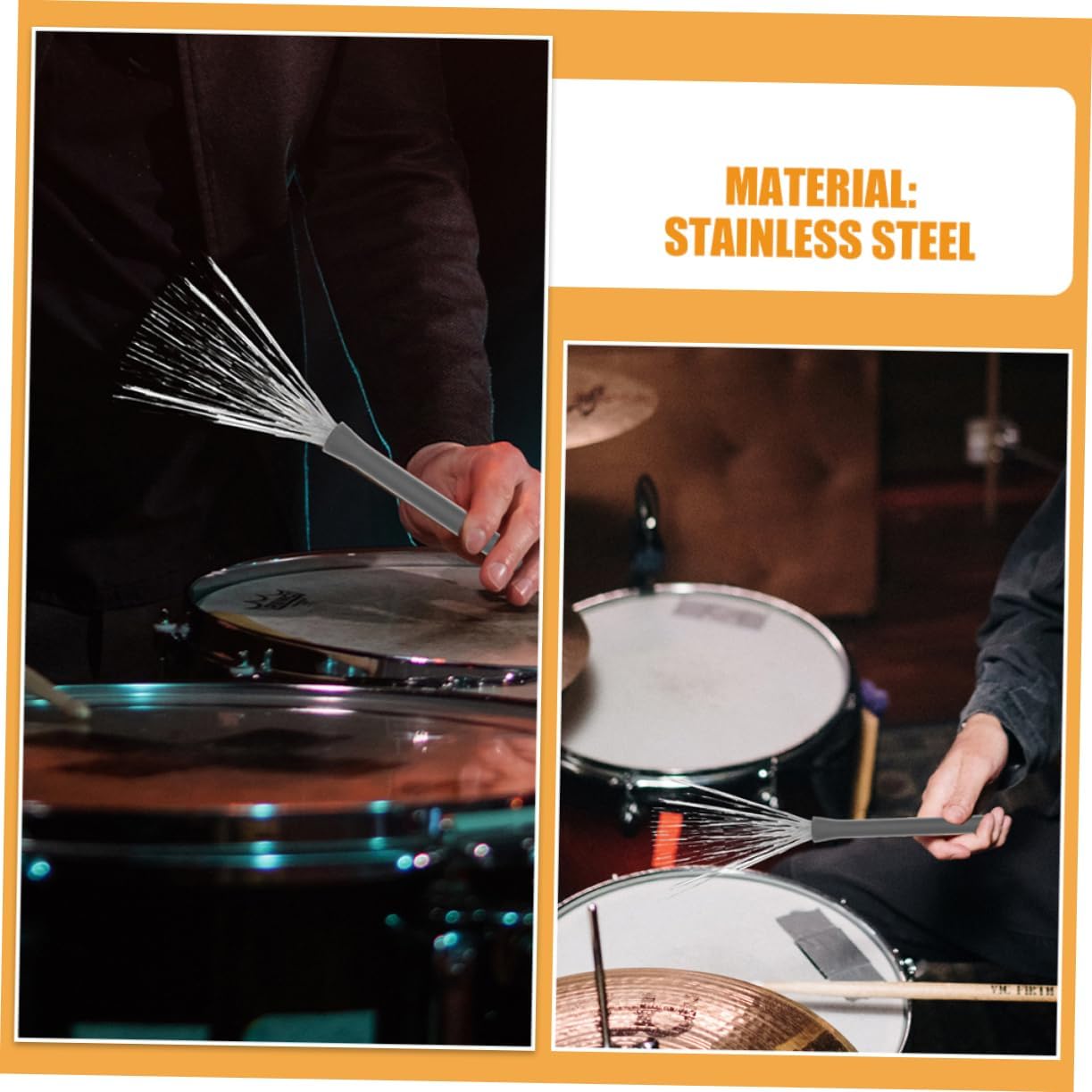 3pcs Drum Brushes: Wire Drum Brushes With Bag For Jazz And Percussion - Cleaning Tool For Professional And Daily Practice
