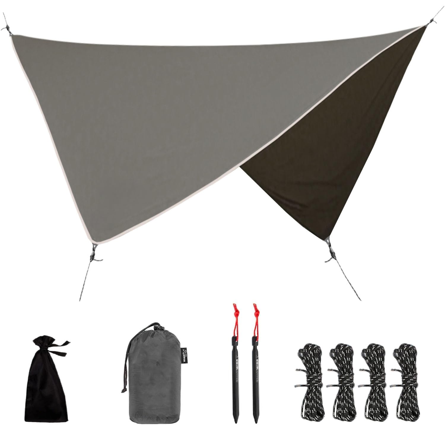 Hammock Tarp - Rain Tarp for Camping Hammock Tent 11 x 9 ft-Camping Gear Must Haves w/Easy Set Up Including Tent Stakes and Carry Bag