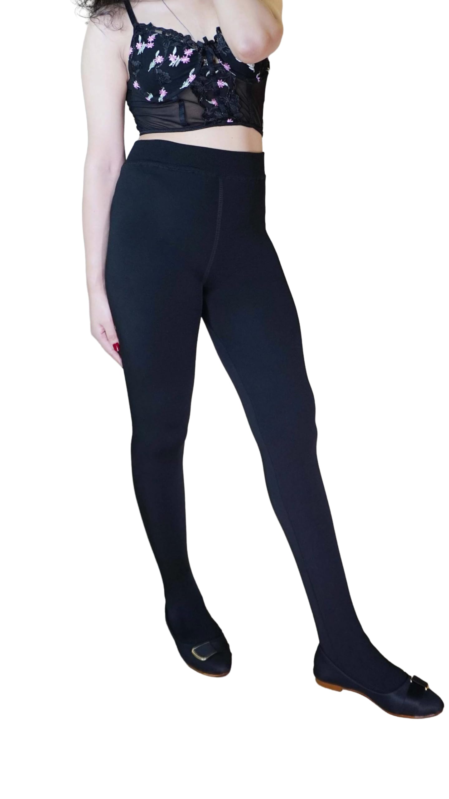 muselot Furry Bliss Fur-Lined Thermal Tights for Women | Warm Winter Stockings | Closed Feet | Stretch Fit Waist up to 52 Inches-picture-55
