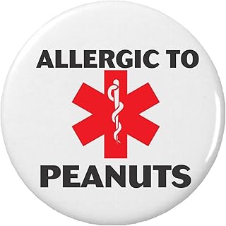 Allergic to PEANUTS 2.25” Large Magnet Medical Alert Symbol Allergy Health